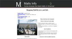 Desktop Screenshot of malls-info.com